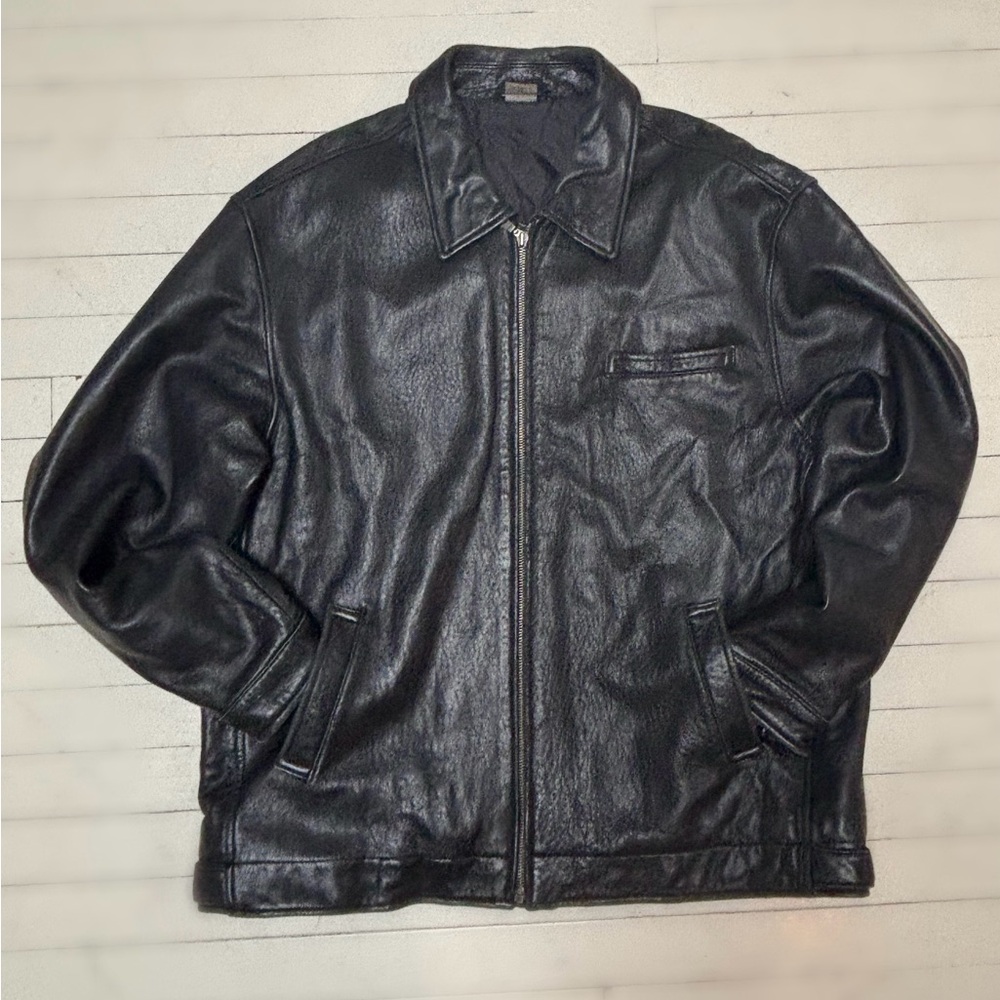 90’s Vintage Men’s Moto Bomber Jacket sz L